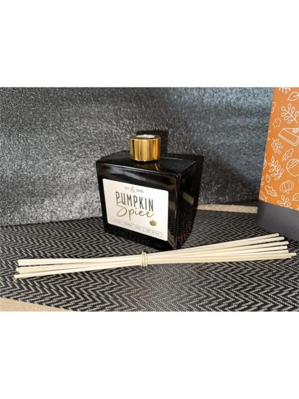 Pumpkin Spice Reed Diffuser, Fall Reed Diffuser Set - Infused w/Essential Oils
